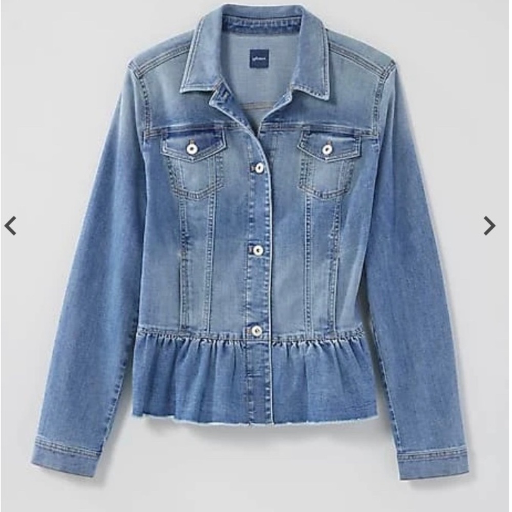 J Jill Denim Peplum Jacket XL